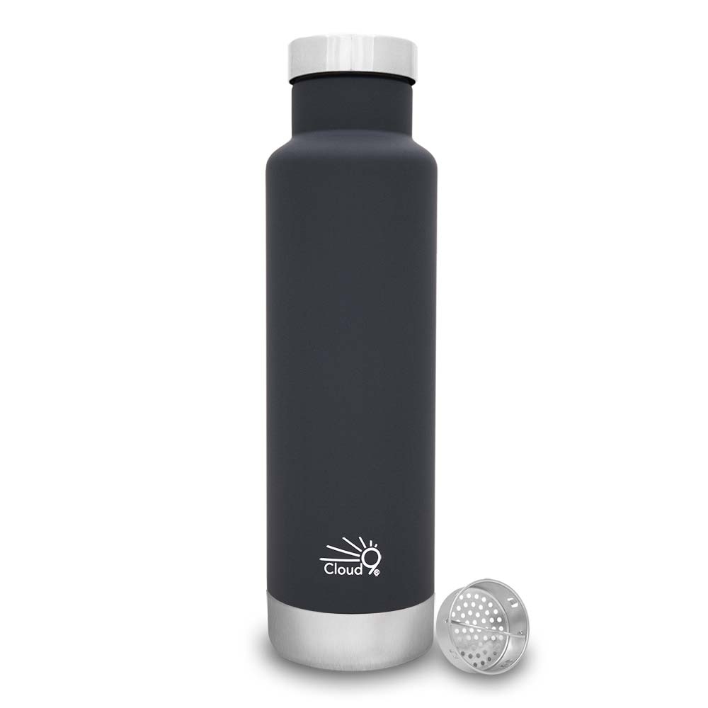 Cloud9 15oz (450ml) Dark-Gray With Fruit/Tea Strainer